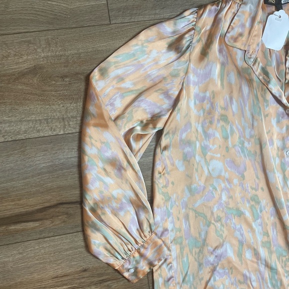 Maje Cifalisa Peter Pan Collar long sleeve button down blouse Shirt - Picture 4 of 12